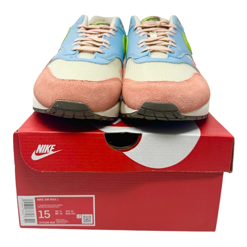 Nike Men’s Air Max 1 DV3196800 Light Madder Root/Vivid Green Size 15. - Picture 9 of 9